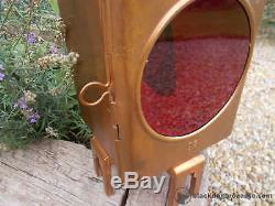 Fabulous German Vintage Solid Copper Railway Lantern Display Prop Ref T13/20