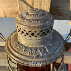 Fremont Elkhorn & Missouri Valley Railroad Lantern WithRed Globe