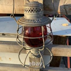 Fremont Elkhorn & Missouri Valley Railroad Lantern WithRed Globe