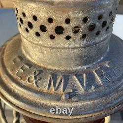 Fremont Elkhorn & Missouri Valley Railroad Lantern WithRed Globe