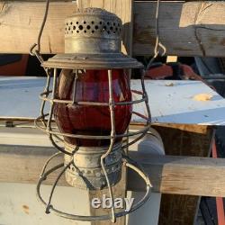 Fremont Elkhorn & Missouri Valley Railroad Lantern WithRed Globe
