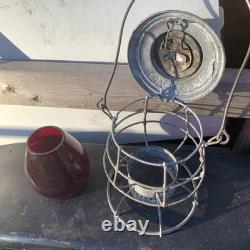 Fremont Elkhorn & Missouri Valley Railroad Lantern WithRed Globe