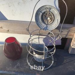 Fremont Elkhorn & Missouri Valley Railroad Lantern WithRed Globe