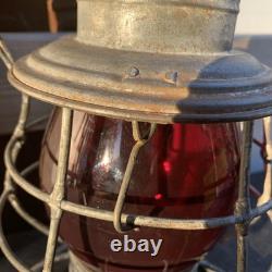 Fremont Elkhorn & Missouri Valley Railroad Lantern WithRed Globe