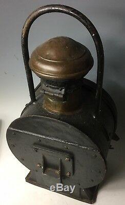 French Antique Locomotive Train Railroad Lamp Lantern Light Headlight X Large