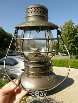 Frisco Handlan Buck Bell Bottom Railroad Lantern Matching Cast Meg Co Globe