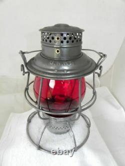 GREAT NORTHERN RAILROAD LANTERN Signal Red Lantern Globe