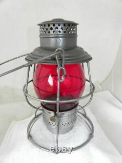 GREAT NORTHERN RAILROAD LANTERN Signal Red Lantern Globe