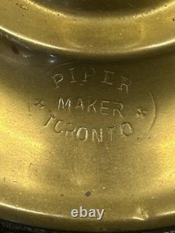 GTR GRAND TRUNK RAILWAY Brass Vintage Oil Table Lamp Piper Maker Toronto