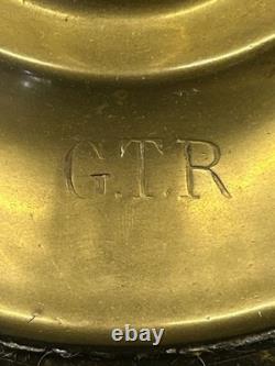 GTR GRAND TRUNK RAILWAY Brass Vintage Oil Table Lamp Piper Maker Toronto
