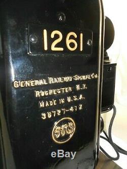 General Railway Signal Co. Lights & Telephone Railroad Train Old Phone Gamewell