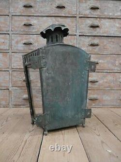 Georgian Copper Wall Lantern c1830 Light Lamp Railway Industrial Vintage Brass