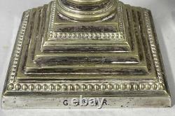 Glasgow & South Western Railway Antique Silver Plated Candlesticks Lamps 1880