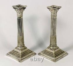 Glasgow & South Western Railway Antique Silver Plated Candlesticks Lamps 1880 Glasgow & South Western Railway Antique Silver Plated Candlesticks Lamps 1880