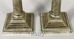 Glasgow & South Western Railway Antique Silver Plated Candlesticks Lamps 1880