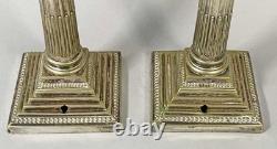 Glasgow & South Western Railway Antique Silver Plated Candlesticks Lamps 1880