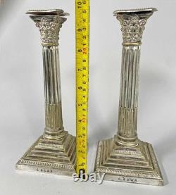 Glasgow & South Western Railway Antique Silver Plated Candlesticks Lamps 1880