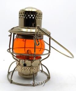 Gold Adlake Kero Railroad Lantern, with Orange Globe LN