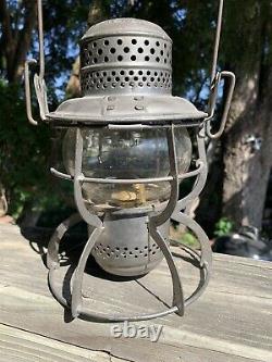 Great Northern Railroad Lantern withclear Cast globe