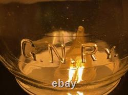 Great Northern Ry. G. N. Railroad Lantern Globe Clear Cast Safety Always Corning