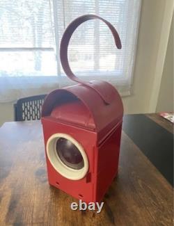 Greenham Road Railway Warning Lamp Red Lantern England Vintage Original Rare