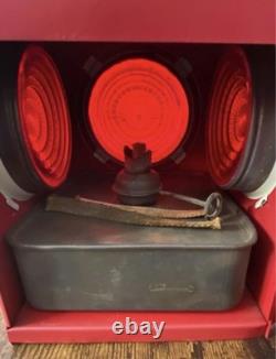 Greenham Road Railway Warning Lamp Red Lantern England Vintage Original Rare