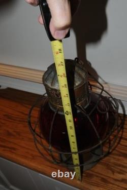 H. L. Piper Montreal Railroad Inspector's Lantern RR Red Globe Railroadiana Old