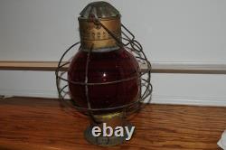 H. L. Piper Montreal Railroad Inspector's Lantern RR Red Globe Railroadiana Old