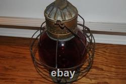 H. L. Piper Montreal Railroad Inspector's Lantern RR Red Globe Railroadiana Old