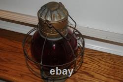 H. L. Piper Montreal Railroad Inspector's Lantern RR Red Globe Railroadiana Old