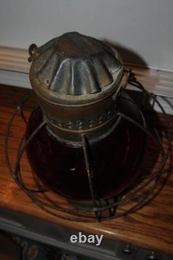 H. L. Piper Montreal Railroad Inspector's Lantern RR Red Globe Railroadiana Old