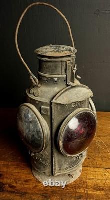 HIRAM L PIPER MARKED CANADIAN NATIONAL RAILROAD SWITCH LAMP SIGNAL Barn Fresh