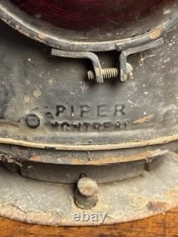 HIRAM L PIPER MARKED CANADIAN NATIONAL RAILROAD SWITCH LAMP SIGNAL Barn Fresh