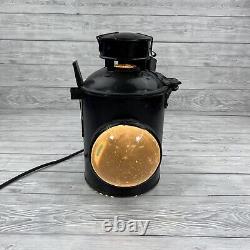 Handheld Railway Guardsman Signal Lamp Lantern Black Converted To Electric Works