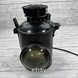 Handheld Railway Guardsman Signal Lamp Lantern Black Converted To Electric Works