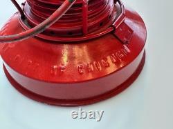 Handlan 57 St Louis USA Railroad Utility Signal Lantern, Property of Chicago NOS