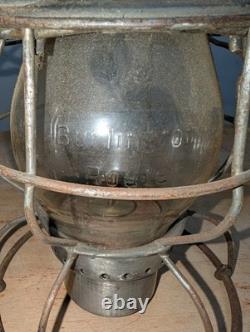 Handlan Burlington Route Railroad Lantern Matching Cast Tall Globe Clear Train