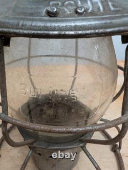Handlan Burlington Route Railroad Lantern Matching Cast Tall Globe Clear Train