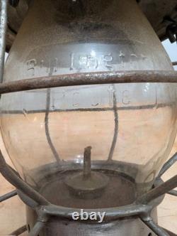 Handlan Burlington Route Railroad Lantern Matching Cast Tall Globe Clear Train