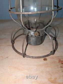 Handlan Burlington Route Railroad Lantern Matching Cast Tall Globe Clear Train