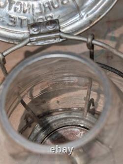Handlan Burlington Route Railroad Lantern Matching Cast Tall Globe Clear Train