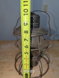 Handlan Burlington Route Railroad Lantern Matching Cast Tall Globe Clear Train