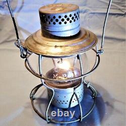 Handlan MoPac Clear 4 1/2 Etched Globe Railroad Lantern 5-'25 Patent Very Nice