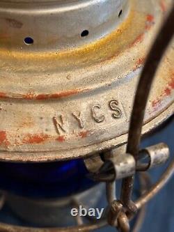 Handlan NYCS railroad lantern with blue cnx globe not Adlake dietz