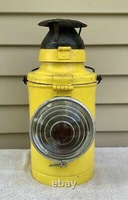Handlan Single Lens Railroad Marker Lamp w Clear Lens / Handlan Burner Fount jj