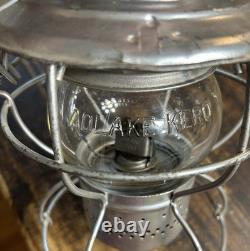 Handlan St. Louis A. T. &S. F. RY. Railroad Lantern with Matching Embossed Globe NICE