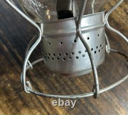 Handlan St. Louis A. T. &S. F. RY. Railroad Lantern with Matching Embossed Globe NICE