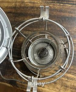 Handlan St. Louis A. T. &S. F. RY. Railroad Lantern with Matching Embossed Globe NICE