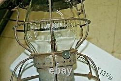 Handlan St Louis Railroad Lantern Nynh And Hrr On Clear Glass Globe