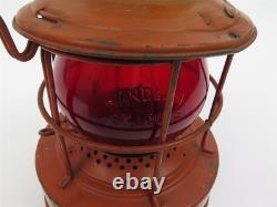 Handlan St Louis Red Railroad Oil Lantern No. 500 Embury MFG Co. Pub Service